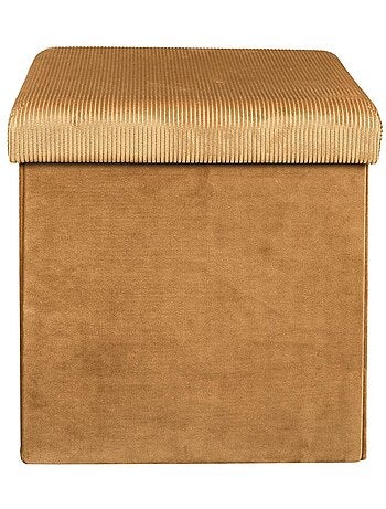 Pouf côtelé et velours collection DIANE