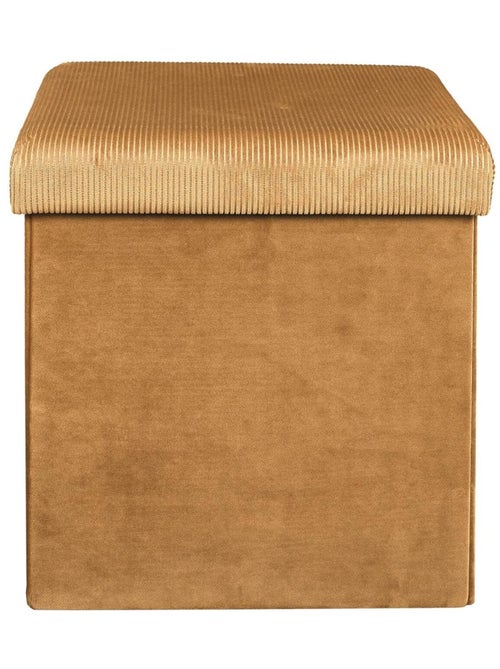 Pouf côtelé et velours collection DIANE - Kiabi