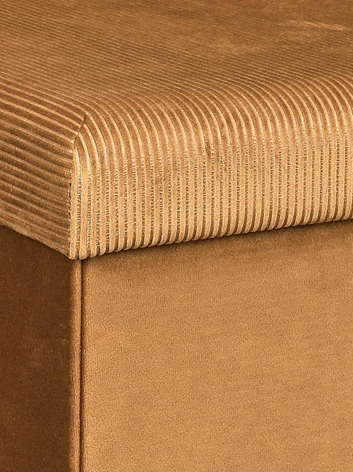Pouf côtelé et velours collection DIANE - Kiabi