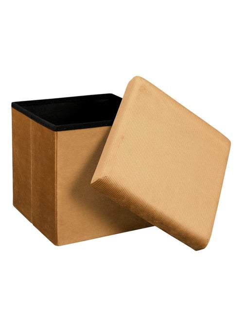 Pouf côtelé et velours collection DIANE - Kiabi