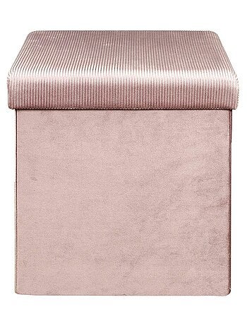 Pouf côtelé et velours collection DIANE