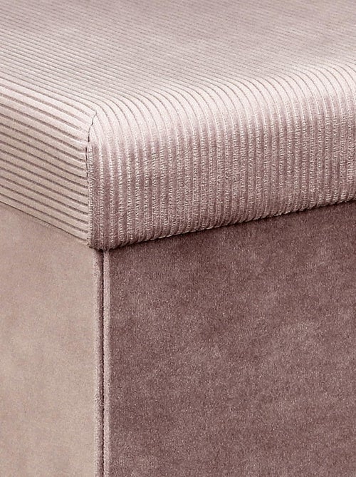 Pouf côtelé et velours collection DIANE - Kiabi