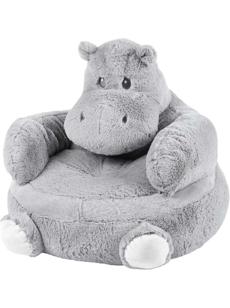 Pouf coussin de sol Ethan l'hippopotame Gris - Kiabi