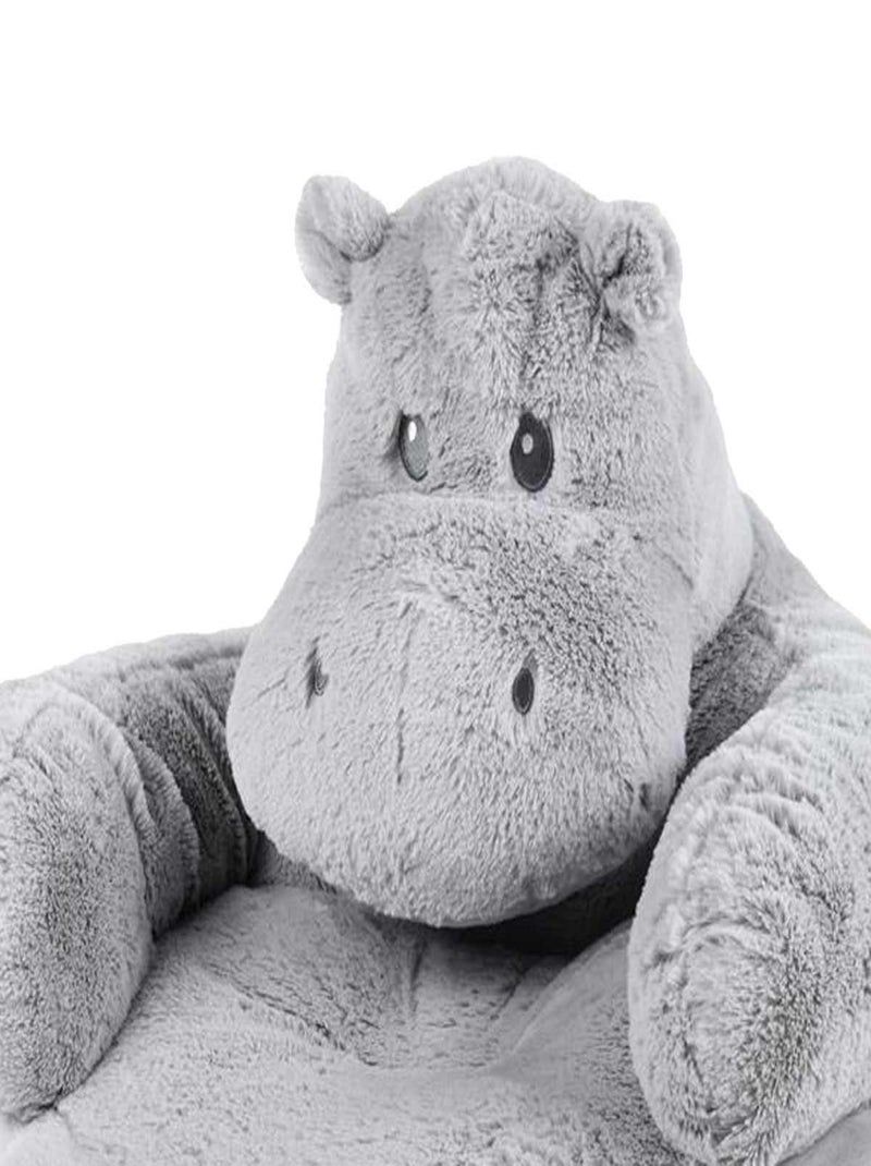 Pouf coussin de sol Ethan l'hippopotame Gris - Kiabi
