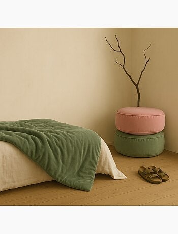 Pouf coussin en velours XL 65x25cm
