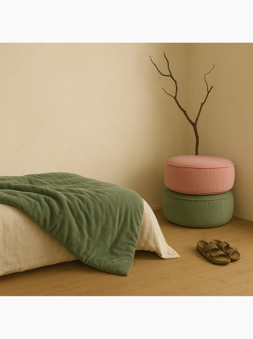 Pouf coussin en velours XL 65x25cm - Kiabi
