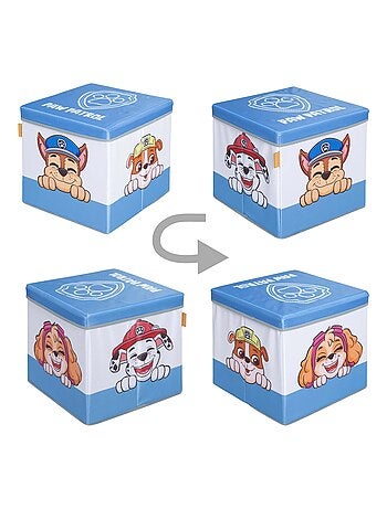 Pouf cube de rangement pliant pour enfant Pat' Patrouille ROBA