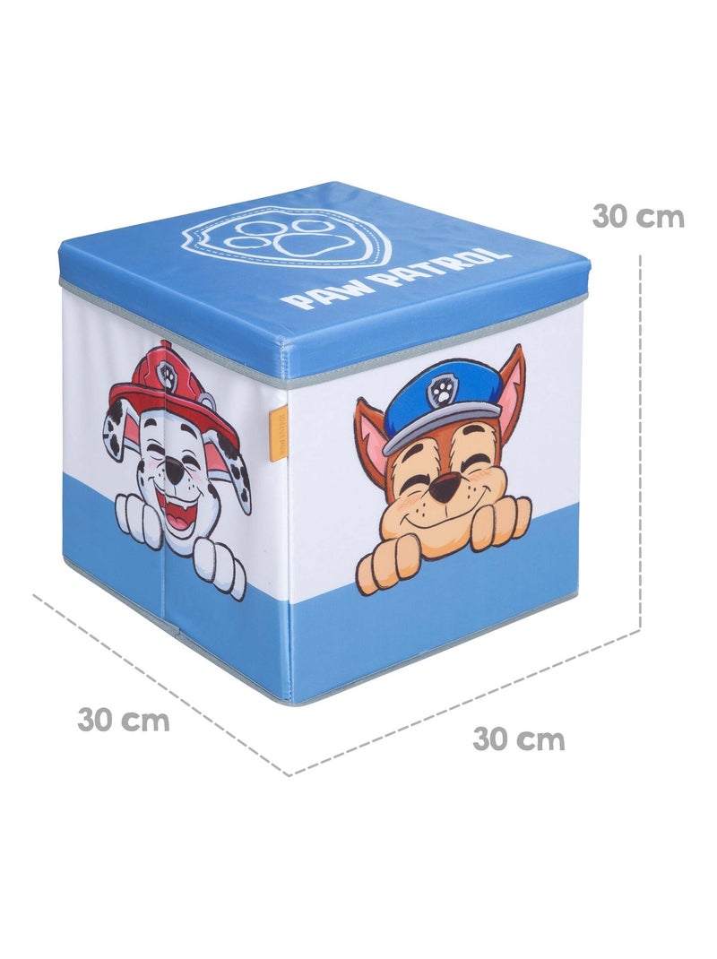 Pouf cube de rangement pliant pour enfant Pat' Patrouille ROBA Bleu Multicolore Blanc - Kiabi