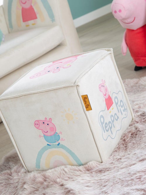Pouf cube en velours doux pour enfant 'Roba Peppa Pig' - Kiabi