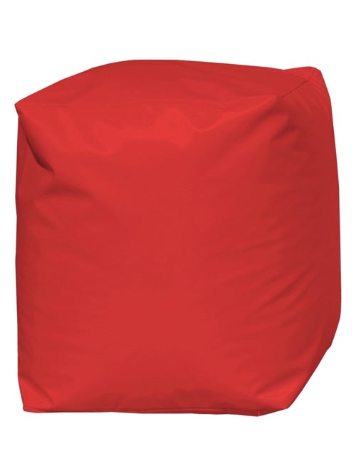 Pouf Cube Rouge - Kiabi