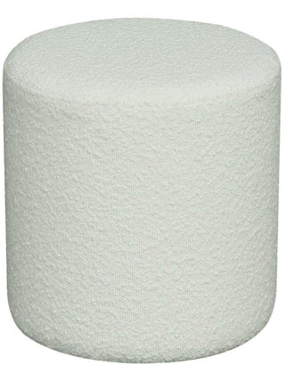 Pouf cylindrique en bouclette blanc Ø 34 x 36 cm - House Nordic