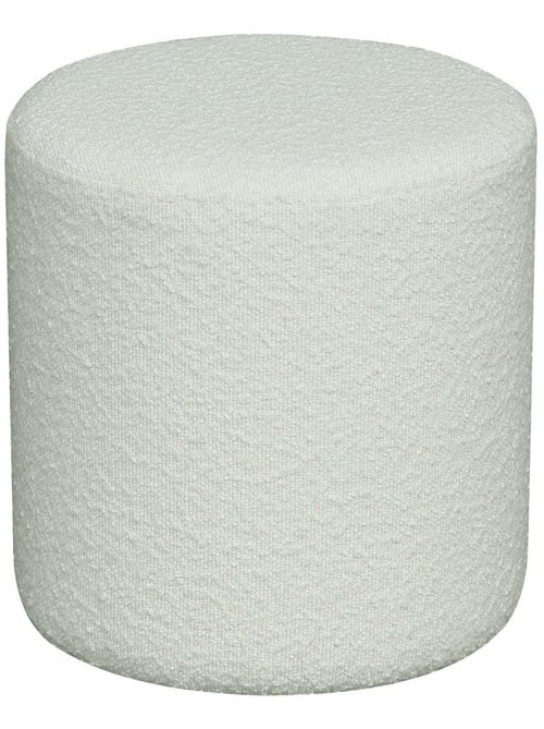 Pouf cylindrique en bouclette blanc Ø 34 x 36 cm - House Nordic - Kiabi