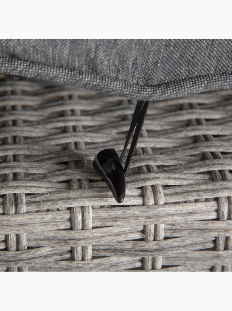 Pouf de jardin carré en résine tressée avec rangement POLYNÉSIA Marron havane - Kiabi