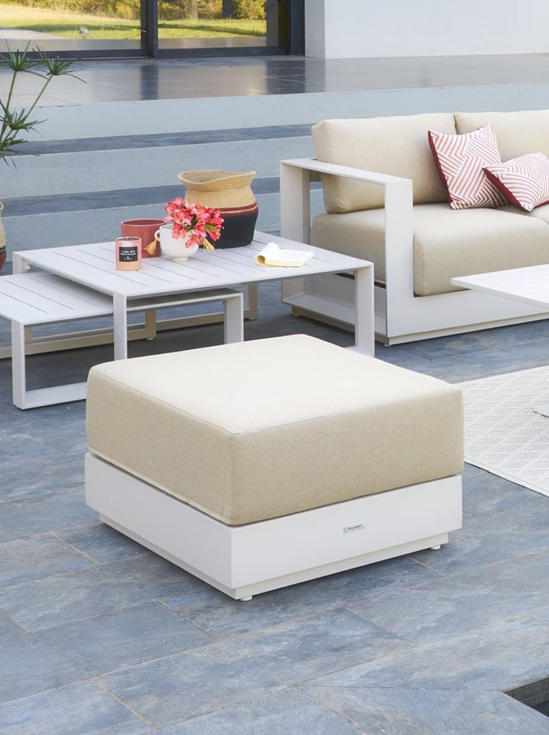 Pouf de jardin en aluminium ALLURE Beige - Kiabi