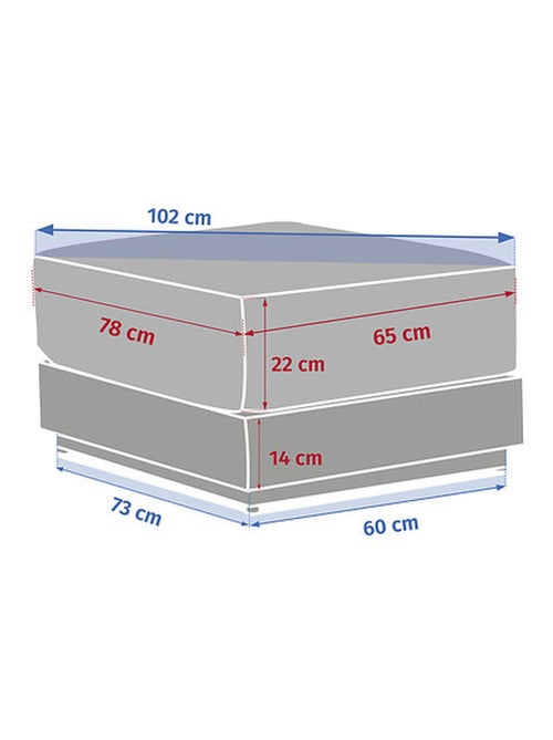 Pouf de jardin en aluminium ALLURE - Kiabi