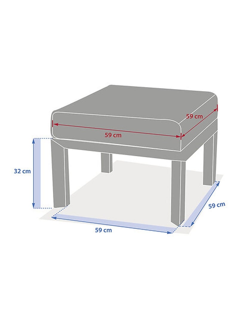 Pouf de jardin en aluminium EVASION Beige - Kiabi