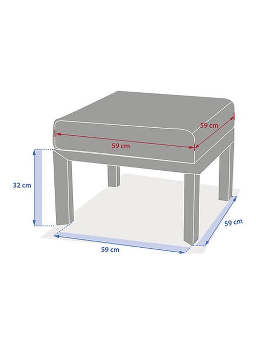 Pouf de jardin en aluminium EVASION - Kiabi