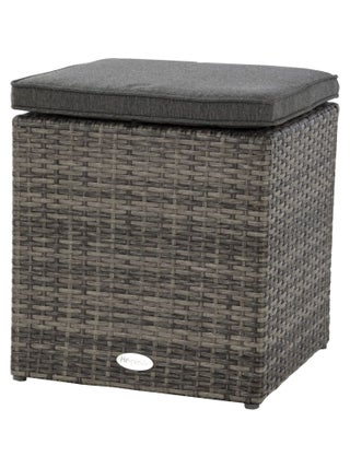 Pouf de jardin en résine tressée Mayari