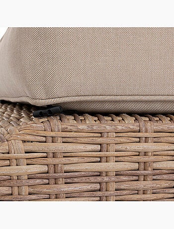 Pouf de jardin rectangulaire en résine tressée MOORÉA