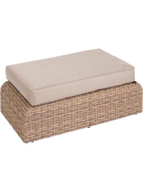 Pouf de jardin en résine tressée MOORÉA - Kiabi