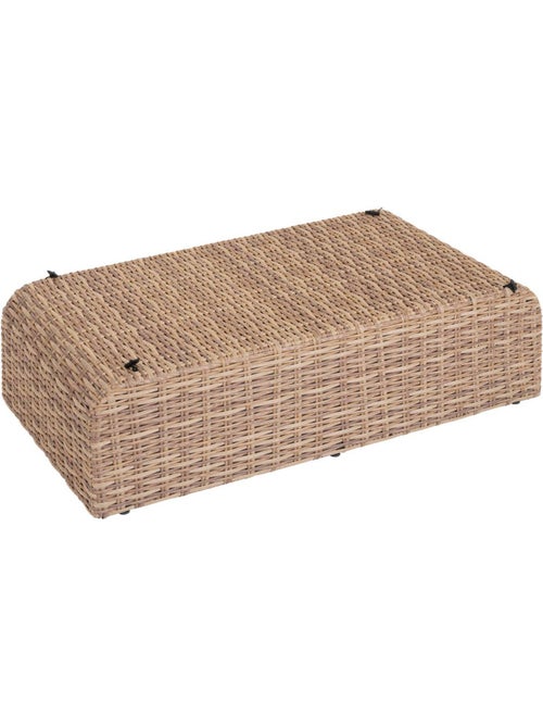Pouf de jardin en résine tressée MOORÉA - Kiabi