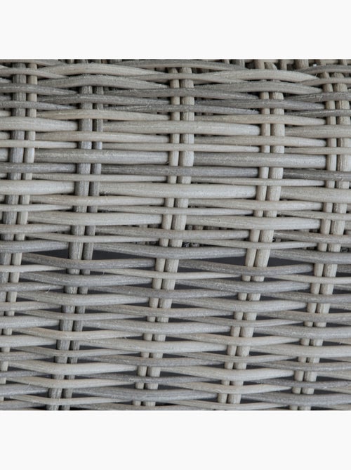 Pouf de jardin rectangulaire en résine tressée MOORÉA - Kiabi