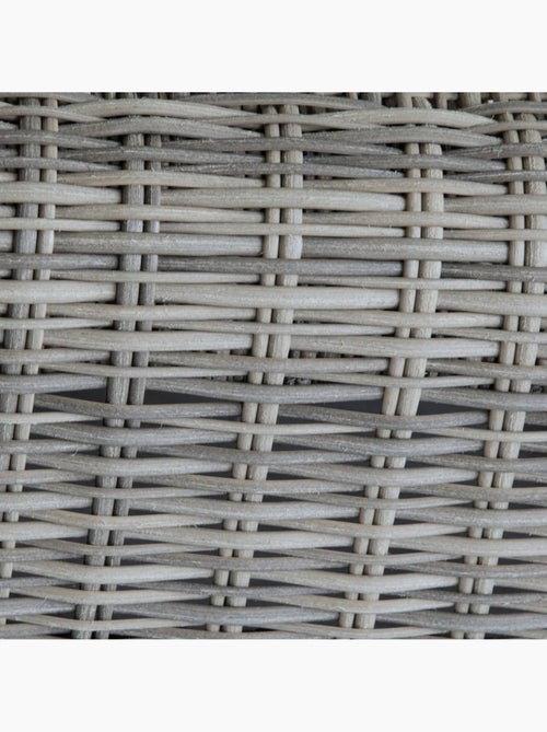 Pouf de jardin rectangulaire en résine tressée MOORÉA - Kiabi