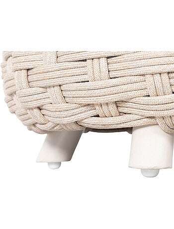 Pouf de jardin tressé rond OBBAE