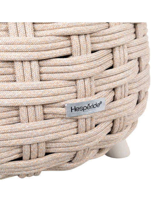 Pouf de jardin tressé rond OBBAE - Kiabi