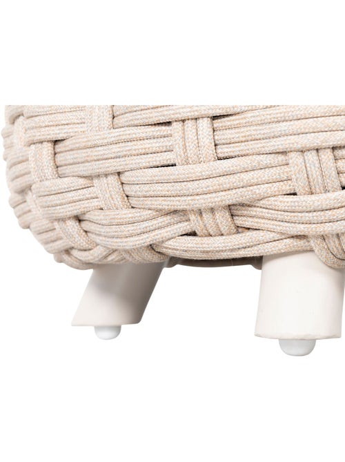 Pouf de jardin tressé rond OBBAE - Kiabi