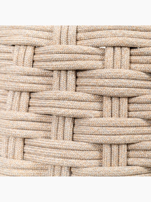 Pouf de jardin tressé rond OBBAE - Kiabi