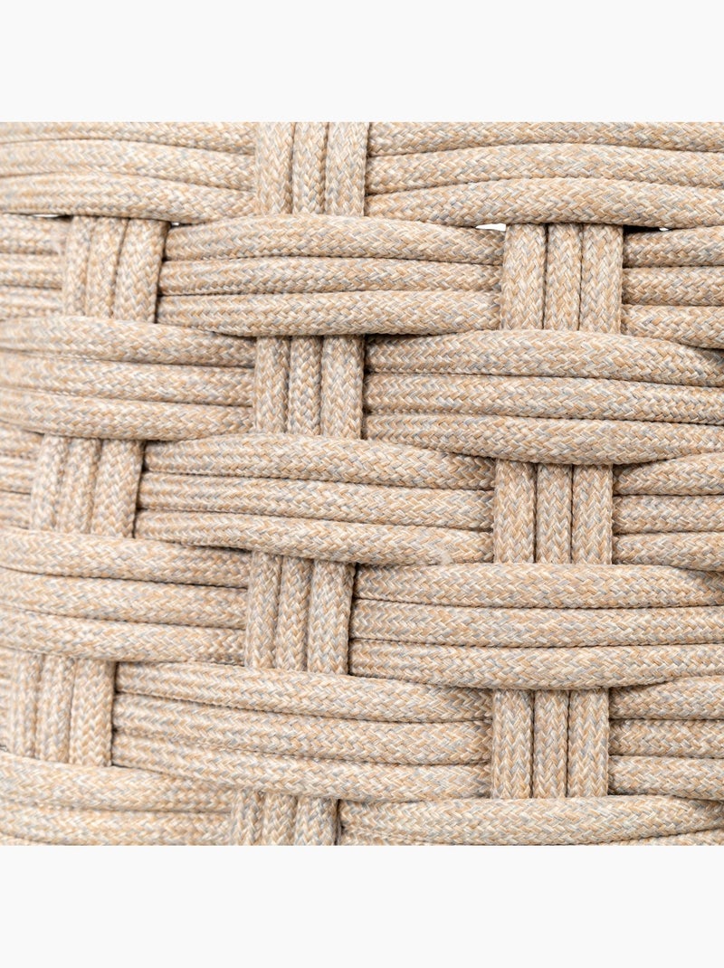 Pouf de jardin tressé rond OBBAE Beige - Kiabi