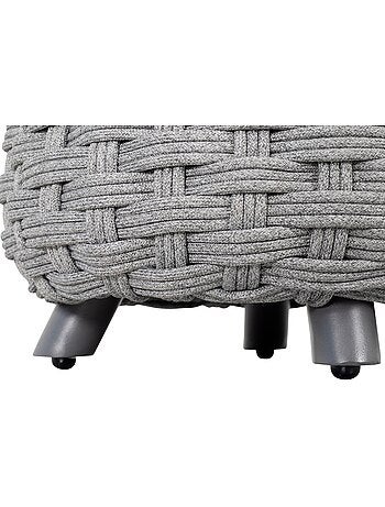 Pouf de jardin tressé rond OBBAE