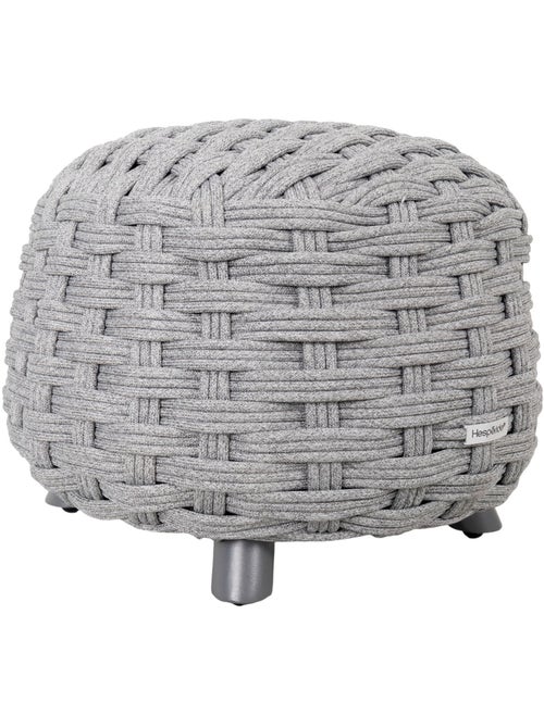 Pouf de jardin tressé rond OBBAE - Kiabi