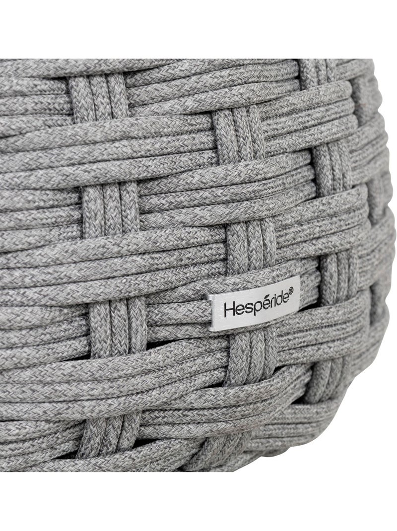 Pouf de jardin tressé rond OBBAE Gris - Kiabi