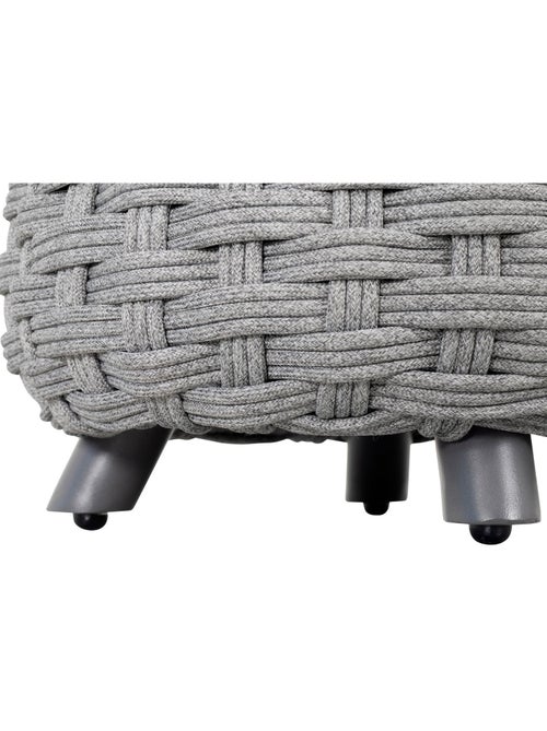 Pouf de jardin tressé rond OBBAE - Kiabi