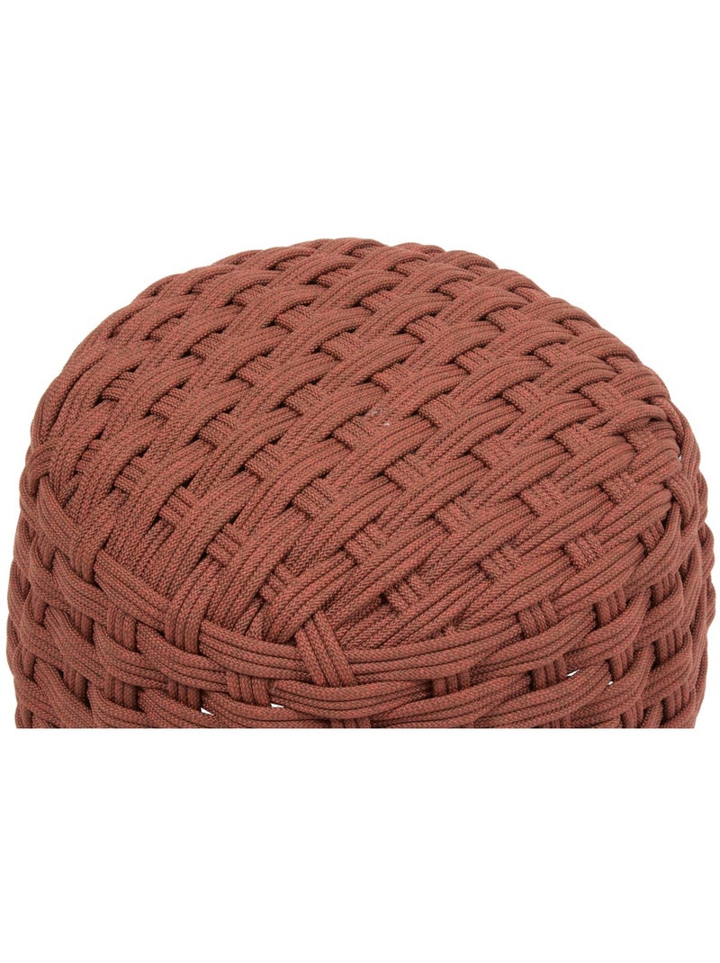 Pouf de jardin tressé rond OBBAE Orange - Kiabi