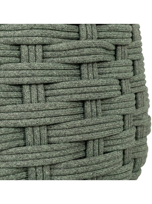 Pouf de jardin tressé rond OBBAE - Kiabi