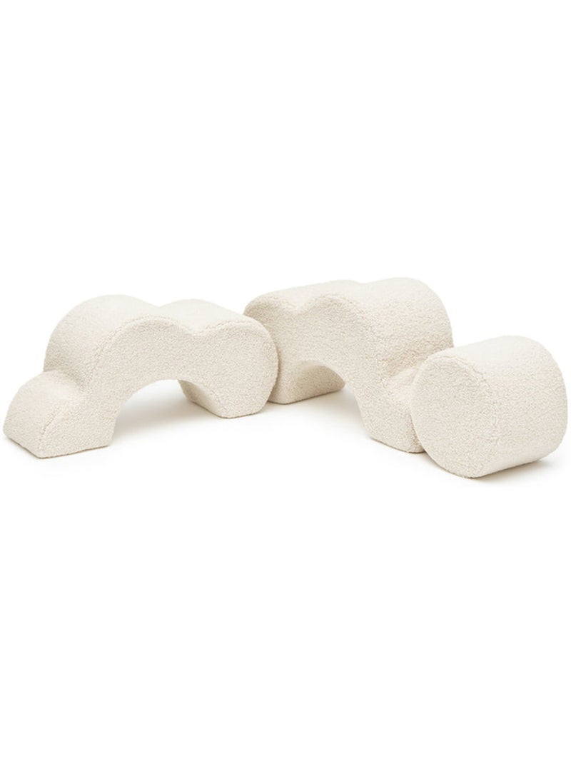 Pouf de motricité bébé Fleur modulable Bearly Crème - Kiabi