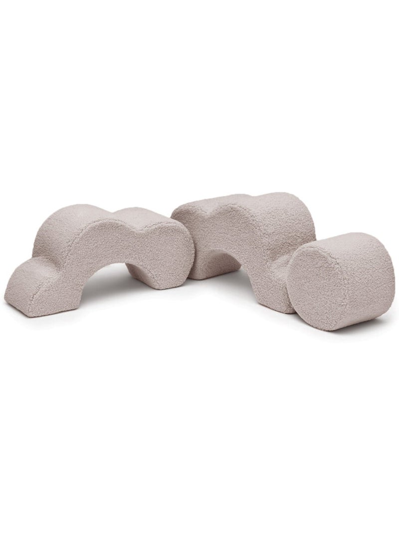 Pouf de motricité bébé Fleur modulable Bearly Taupe - Kiabi