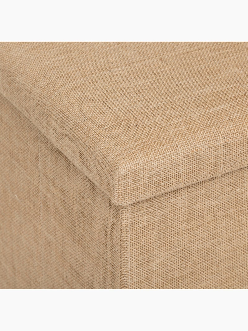 Pouf de rangement 2 places en toile de jute MIX'N MODUL Lin - Kiabi