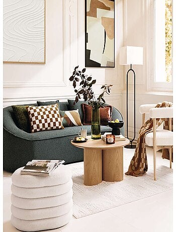 Pouf de rangement en bouclette GUILIA