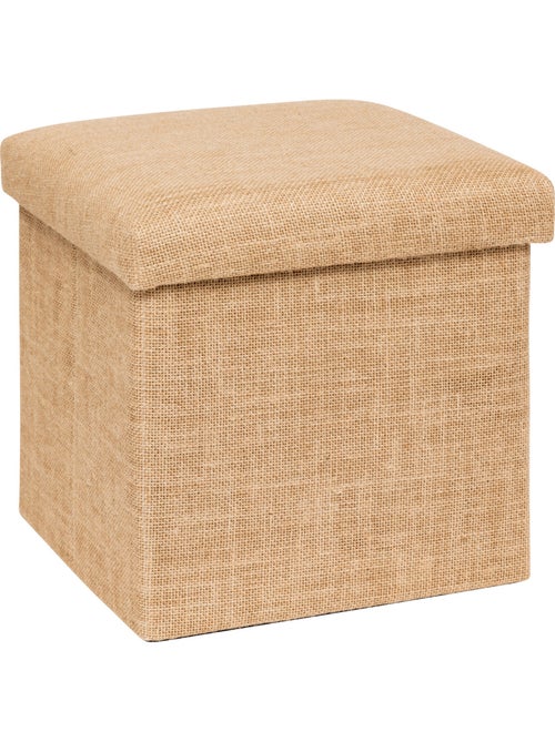 Pouf de rangement en toile de jute MIX'N MODUL - Kiabi