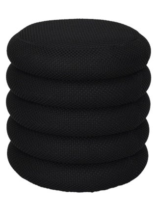 Pouf de rangement maille nid d'abeille