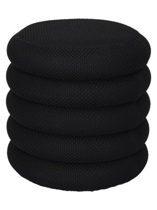 Pouf de rangement maille nid d'abeille - Kiabi