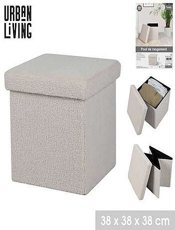 Pouf de rangement pliable