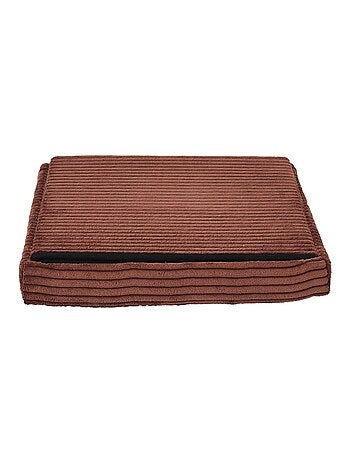 Pouf de rangement pliable effet côtelé