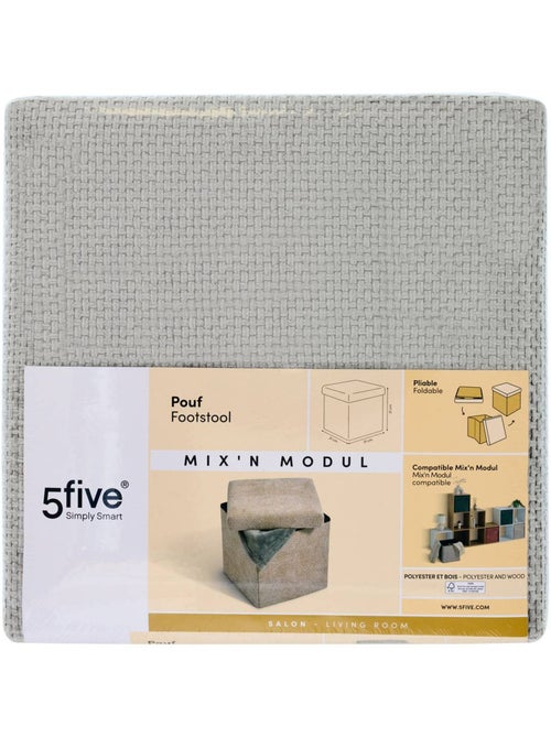 Pouf de rangement pliable en tissu MIX'N MODUL - Kiabi