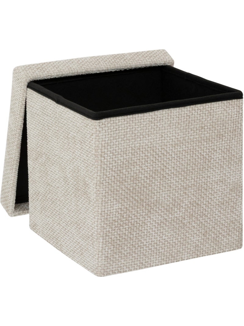 Pouf de rangement pliable en tissu MIX'N MODUL Beige - Kiabi