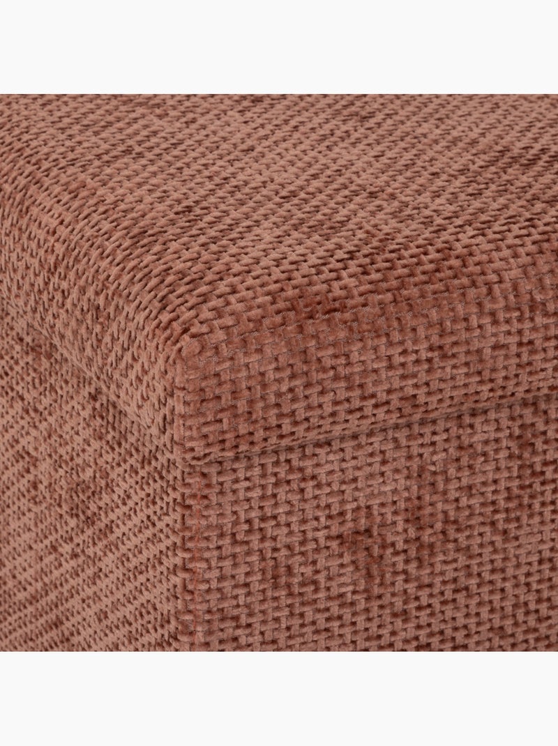 Pouf de rangement pliable en tissu MIX'N MODUL Terracotta - Kiabi